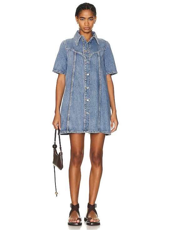 Ganni Dresses & Skirts - Ganni Vintage Washed Denim Mini Dress